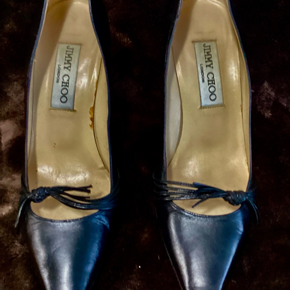 Jimmy Choo Black Leather Women's Shoes